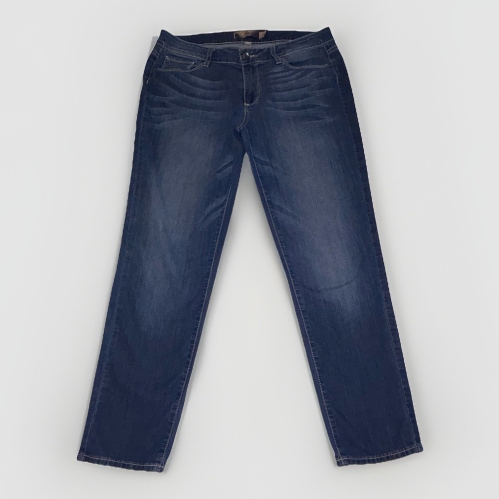 Paige Venice Jeans Women's Cropped Straight Leg Size 30 31x25 Blue Stretch